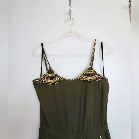 Jumpsuit with golden beads - Picture 3 of 9